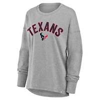 T-shirt à manches longues Fanatics Heather Grey Houston Texans Hometown Legacy pour femme