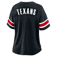 Women's Fanatics Navy Houston Texans Plus Redzone Notch Neck T-Shirt