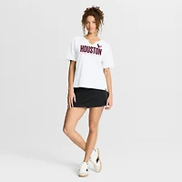 Women's Fanatics White Houston Texans Redzone Slub Boxy T-Shirt