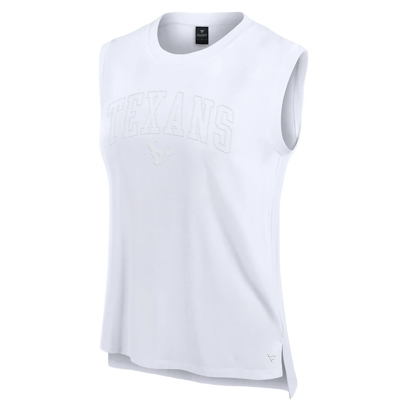 Débardeur de gym blanc Houston Texans Studio Fanatics pour femmes