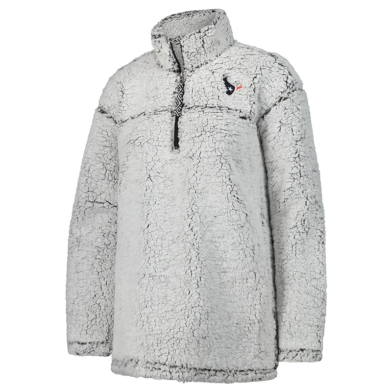 Women's G-III 4Her by Carl Banks Gray Houston Texans Sherpa Quarter-Zip Jacket
