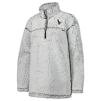 Women's G-III 4Her by Carl Banks Gray Houston Texans Sherpa Quarter-Zip Jacket