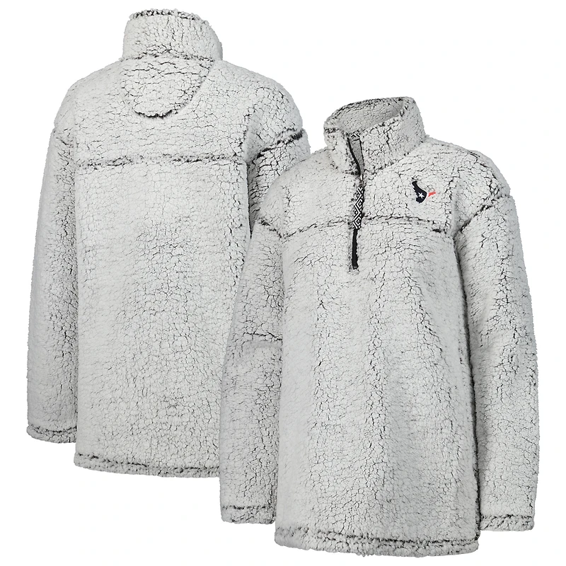 Veste Sherpa zippée à quart de tour G-III 4Her par Carl Banks pour femme, gris, des Houston Texans