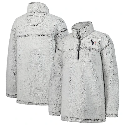 Veste Sherpa zippée à quart de tour G-III 4Her par Carl Banks pour femme, gris, des Houston Texans