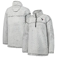 Veste Sherpa zippée à quart de tour G-III 4Her par Carl Banks pour femme, gris, des Houston Texans