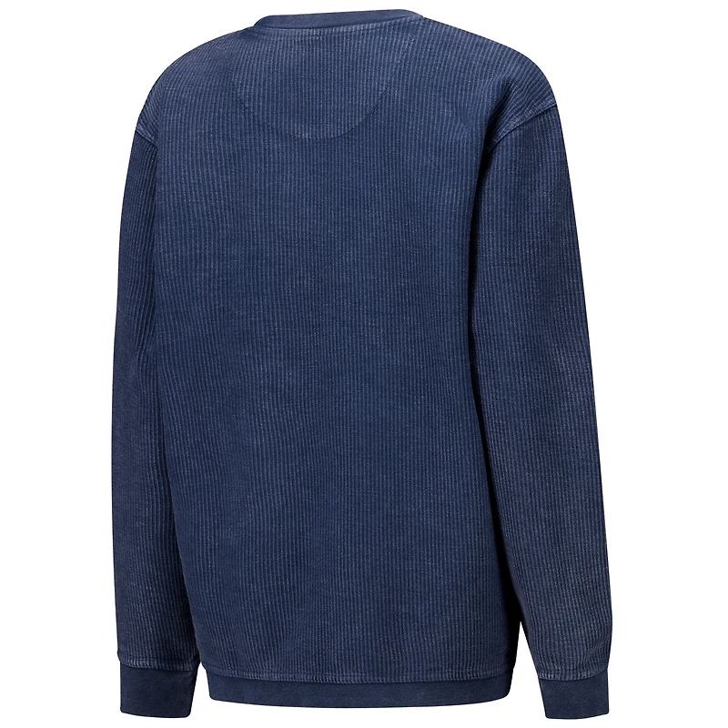 Sweat-shirt confortable en velours côtelé G-III 4Her by Carl Banks pour femme, bleu marine, des Houston Texans