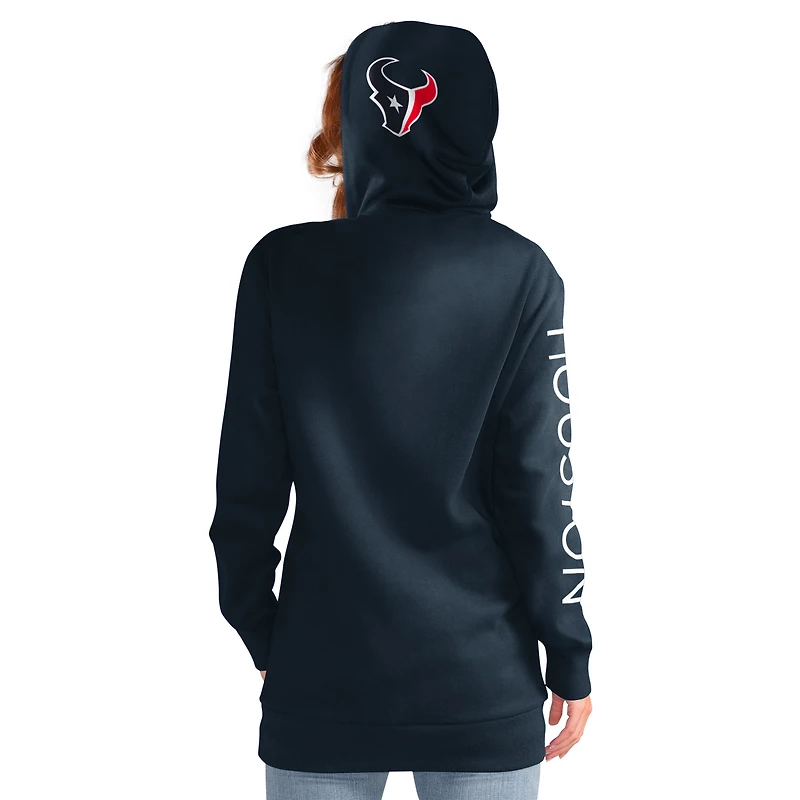 Sweat à capuche G-III 4Her pour femme par Carl Banks bleu marine Houston Texans Extra Inning