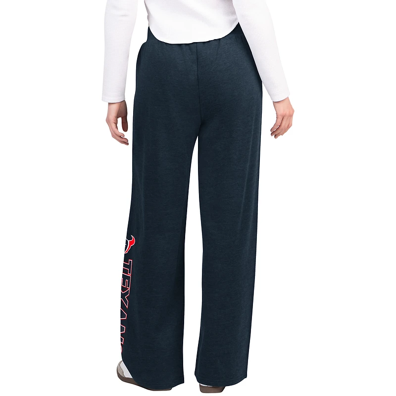 Pantalon de survêtement large bleu marine G-III 4Her par Carl Banks pour femme, motif Houston Texans Field