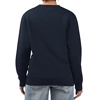 Women's G-III 4Her by Carl Banks Navy Houston Texans Large Round Team Graphic Fleece Pullover Sweatshirt