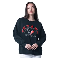 Women's G-III 4Her by Carl Banks Navy Houston Texans Oversized Feud Sweatshirt