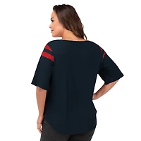 T-shirt de secondeur grande taille G-III 4Her by Carl Banks pour femme, bleu marine, des Houston Texans