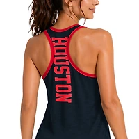 Women's G-III 4Her by Carl Banks Navy Houston Texans Tater II Racerback Tank Top