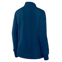 Women's Logo Athletic Navy Houston Texans Velocity Quarter-Zip Jacket