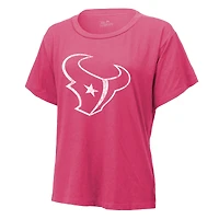 T-shirt pour femme Majestic Threads C.J. Stroud Pink Houston Texans avec nom et numéro