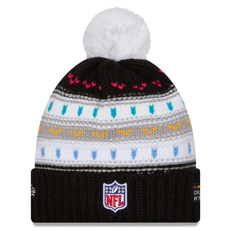 Bonnet à revers et pompon NFL Crucial Catch 2025 des Houston Texans de New Era pour femme
