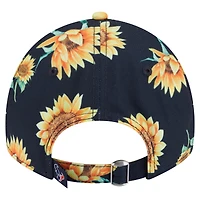 Casquette ajustable New Era bleu marine Houston Texans Adventure Sunflower 9TWENTY pour femme