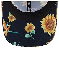 Casquette ajustable New Era bleu marine Houston Texans Adventure Sunflower 9TWENTY pour femme
