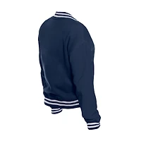 Veste polaire à boutons-pression New Era bleu marine Houston Texans Throwback pour femme
