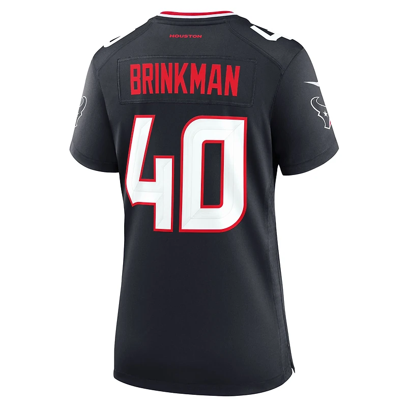 Women's Nike Austin Brinkman  Navy Houston Texans Team Game Jersey