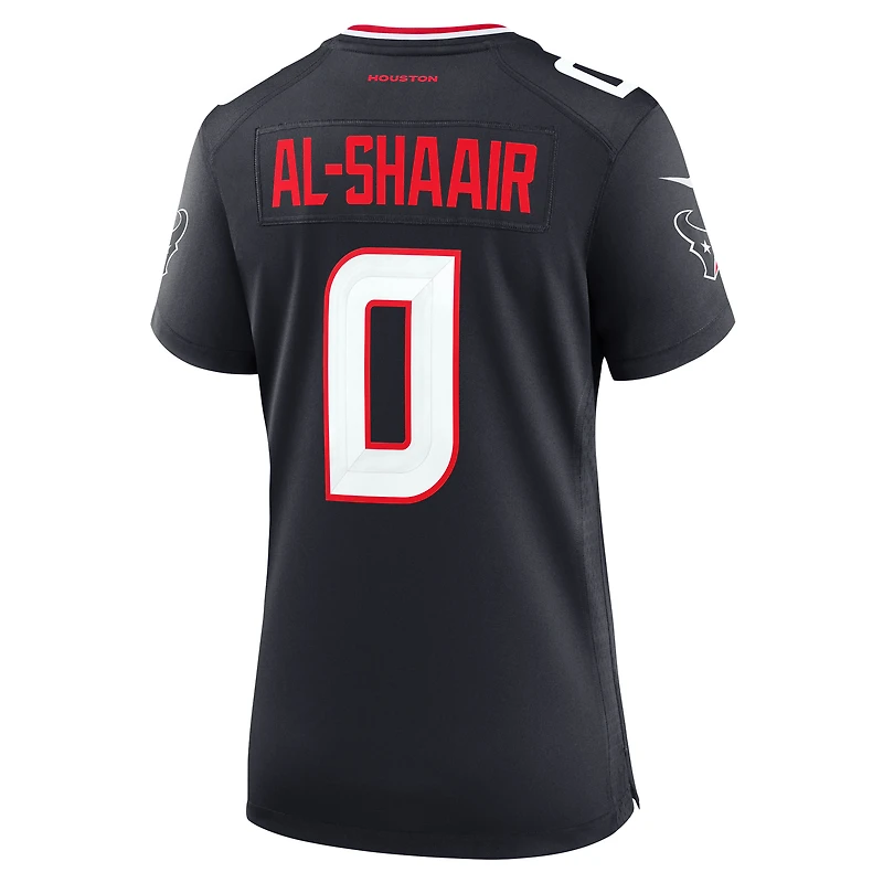 Maillot de match l'équipe des Houston Texans Nike Azeez Al-Shaair pour femme, bleu marine