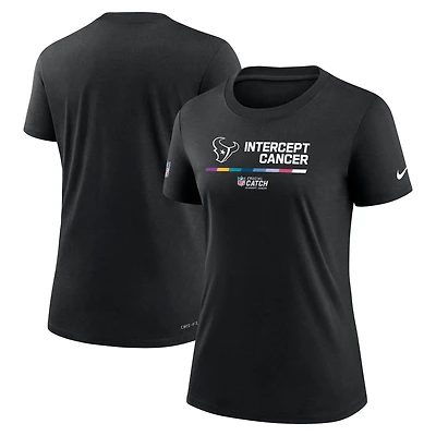T-shirt pour femme Nike Houston Texans 2022 Crucial Catch Performance Noir