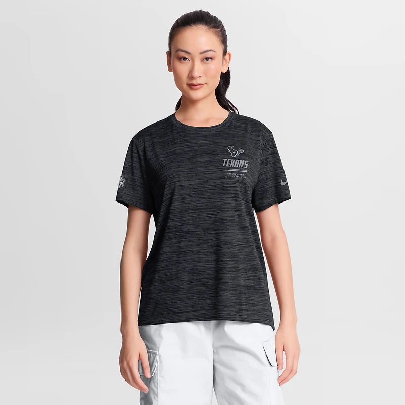 Women's Nike Black Houston Texans Sideline Velocity Dri-FIT T-Shirt