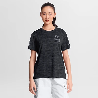 Women's Nike Black Houston Texans Sideline Velocity Dri-FIT T-Shirt