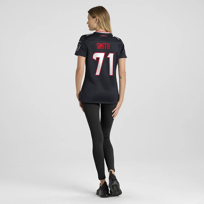 Maillot de match Nike Braden Smith bleu marine des Houston Texans pour femmes