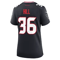 Maillot de match Nike Brandon Hill bleu marine pour femme des Houston Texans