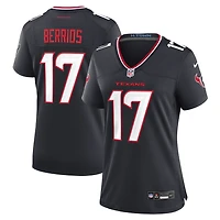 Maillot Nike Braxton Berrios bleu marine pour femme, équipe des Houston Texans