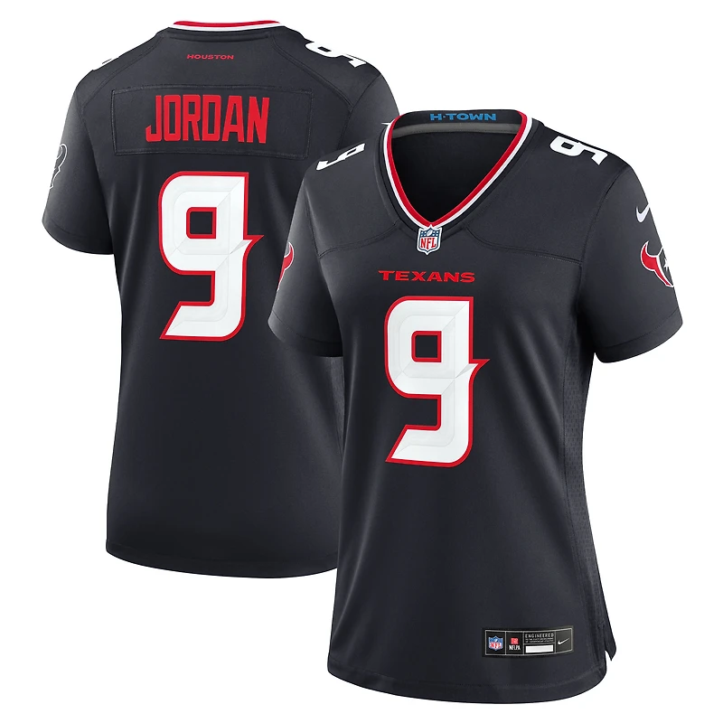 Maillot de match Nike Brevin Jordan bleu marine pour femme des Houston Texans