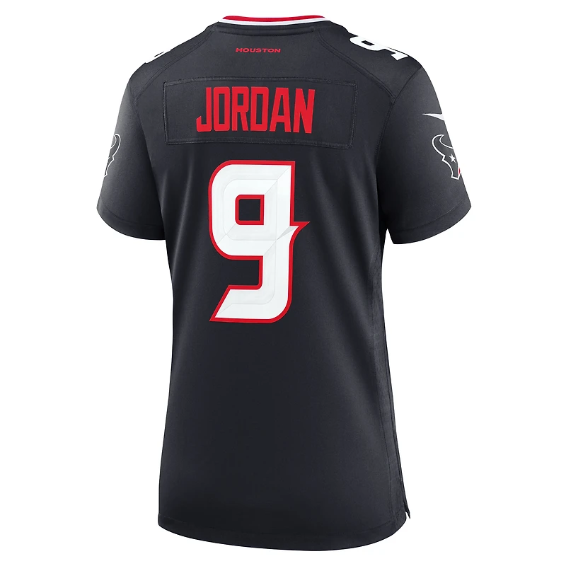 Maillot de match Nike Brevin Jordan bleu marine pour femme des Houston Texans