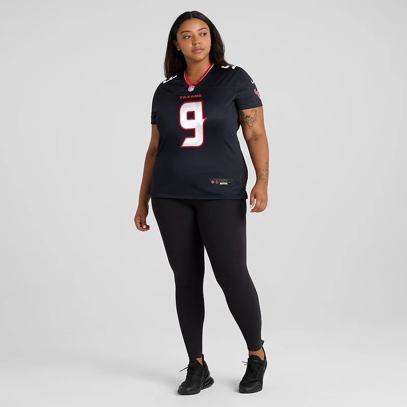 Maillot de match Nike Brevin Jordan bleu marine pour femme des Houston Texans