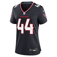 Maillot de match l'équipe Nike British Brooks bleu marine des Houston Texans pour femme