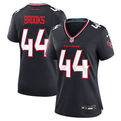 Maillot de match l'équipe Nike British Brooks bleu marine des Houston Texans pour femme
