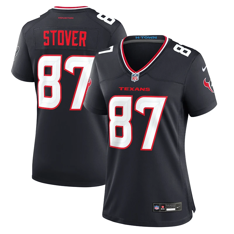 Maillot de match l'équipe des Houston Texans Nike Cade Stover pour femme, bleu marine