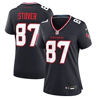 Maillot de match l'équipe des Houston Texans Nike Cade Stover pour femme, bleu marine