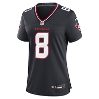 Maillot de match Nike Cade Stover bleu marine pour femme, Houston Texans