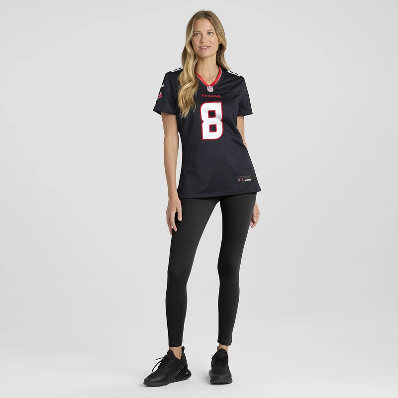 Women's Nike Cade Stover  Navy Houston Texans Team Game Jersey
