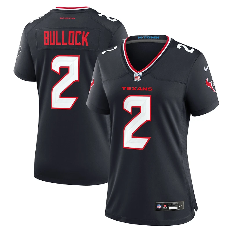 Women's Nike Calen Bullock  Navy Houston Texans Team Game Jersey