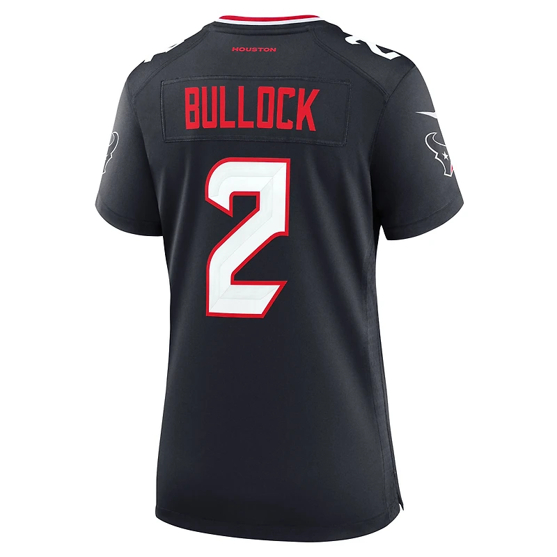 Women's Nike Calen Bullock  Navy Houston Texans Team Game Jersey