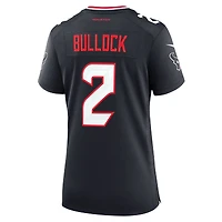 Women's Nike Calen Bullock  Navy Houston Texans Team Game Jersey
