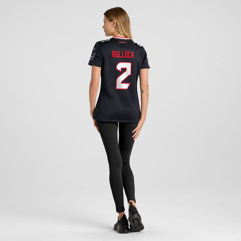 Women's Nike Calen Bullock  Navy Houston Texans Team Game Jersey