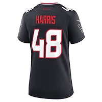 Maillot de match Nike Christian Harris bleu marine pour femme des Houston Texans
