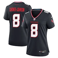 Maillot Nike C.J. Gardner-Johnson bleu marine pour femme des Houston Texans