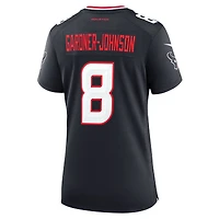 Maillot Nike C.J. Gardner-Johnson bleu marine pour femme des Houston Texans