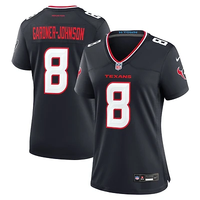 Maillot Nike C.J. Gardner-Johnson bleu marine pour femme des Houston Texans