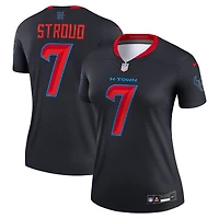 Haut Nike C.J. Stroud bleu marine Houston Texans Alternate Legend Player Performance pour femme