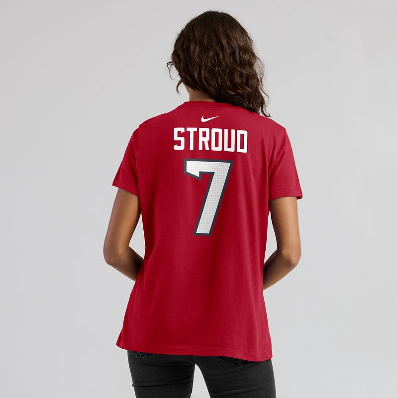 T-shirt Nike C.J. Stroud pour femme avec nom et numéro de joueur des Houston Texans, rouge