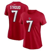 T-shirt Nike C.J. Stroud pour femme avec nom et numéro de joueur des Houston Texans, rouge